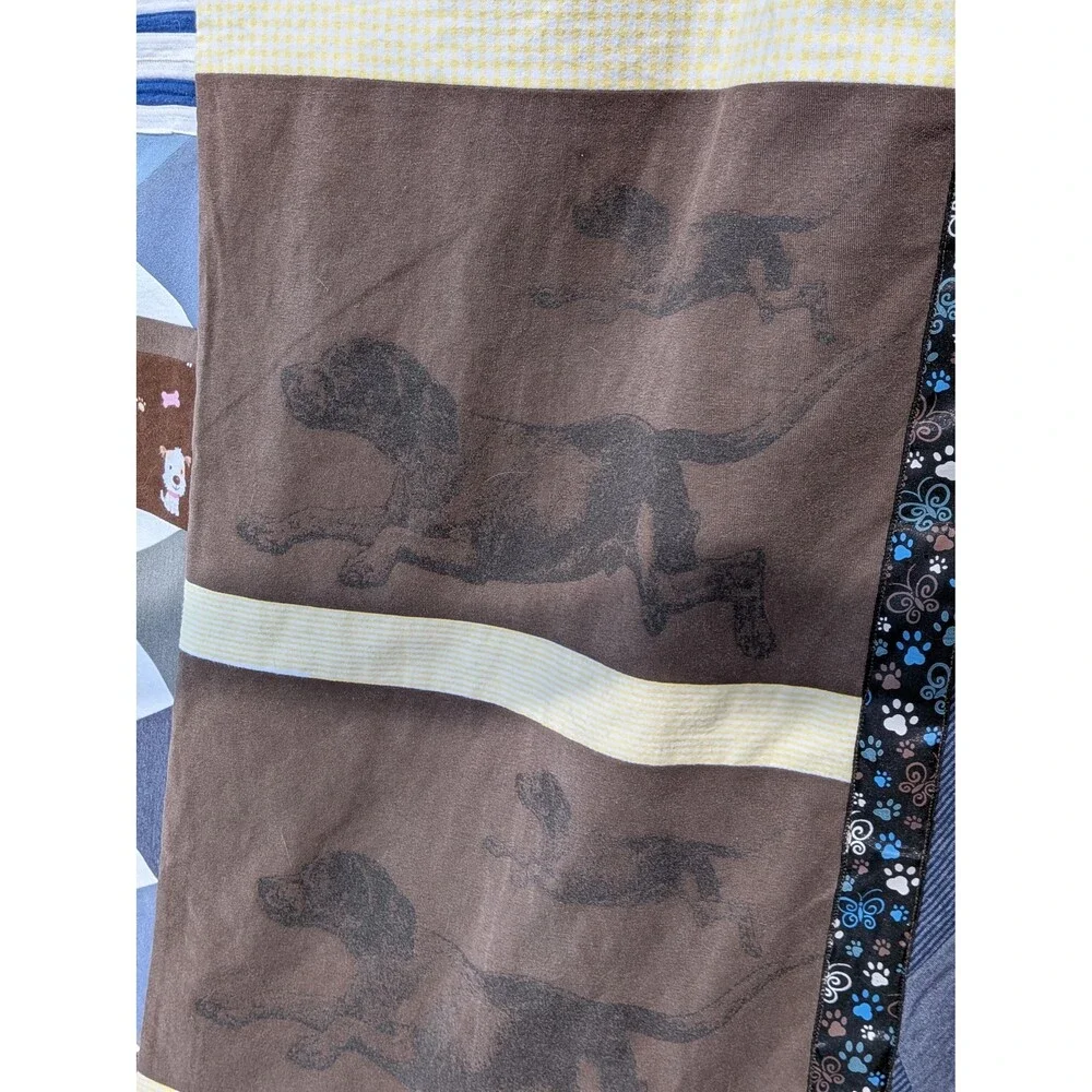 Cocoa Running Dogs Throw Quilt (65 x 77)